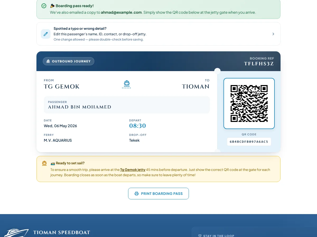Save your boarding pass screenshot