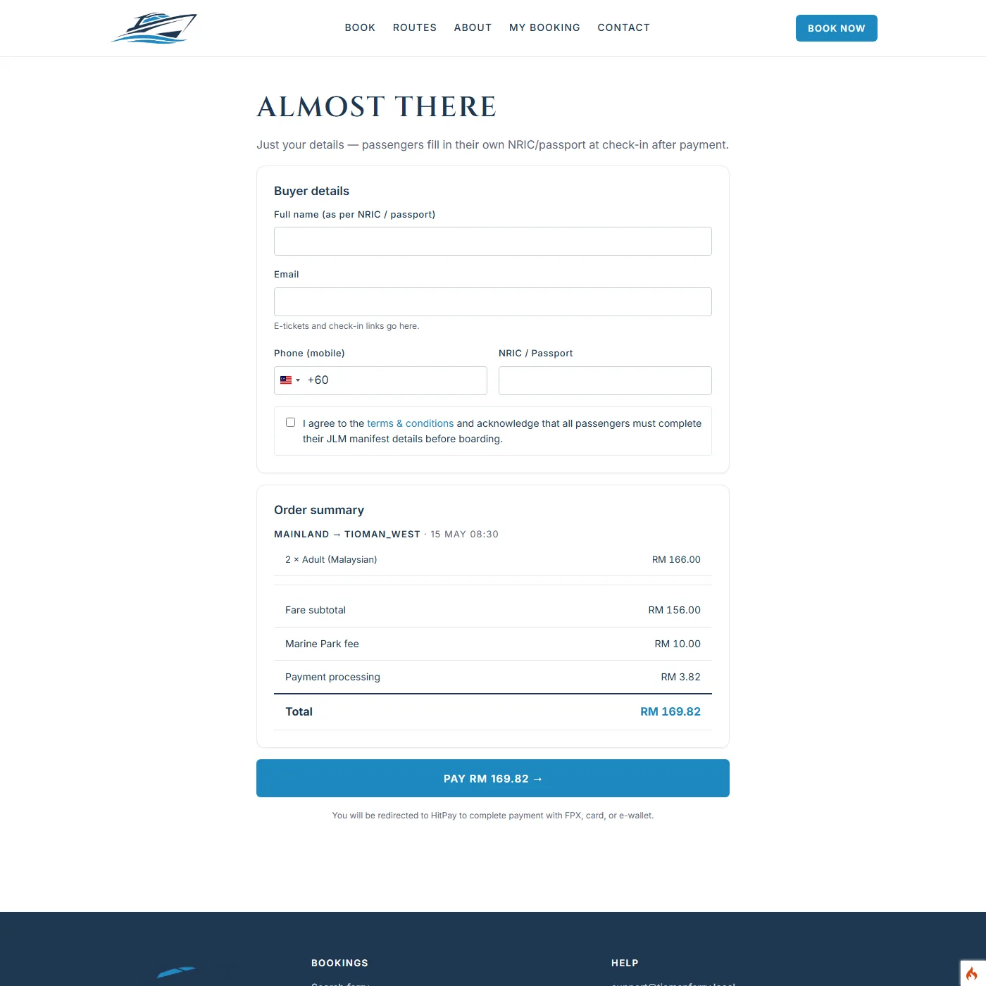 Review and pay screenshot